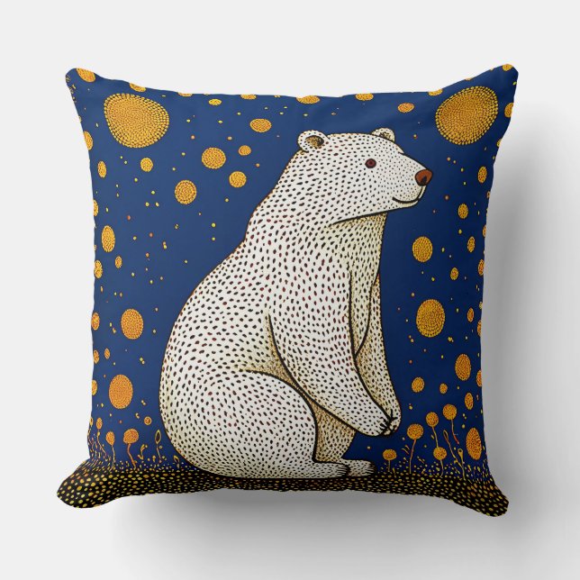 Illustration des Polarbären Kissen (Vorderseite)