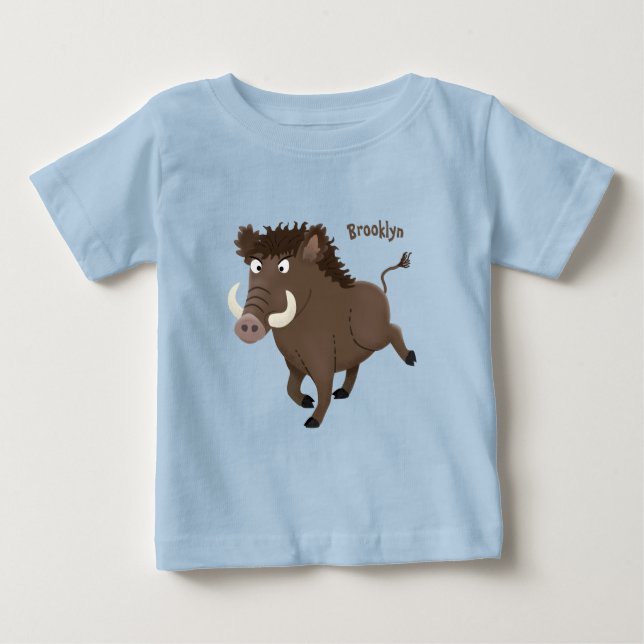 Illustration des Rasierapparats von Wildschweinen Baby T-shirt (Vorderseite)