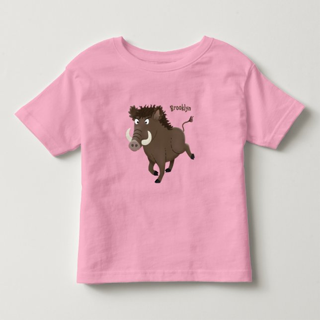 Illustration des Rasierapparats von Wildschweinen Kleinkind T-shirt (Vorderseite)