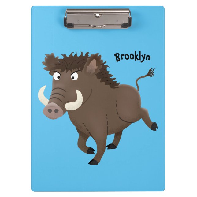Illustration des Rasierapparats von Wildschweinen Klemmbrett (Vorderseite)