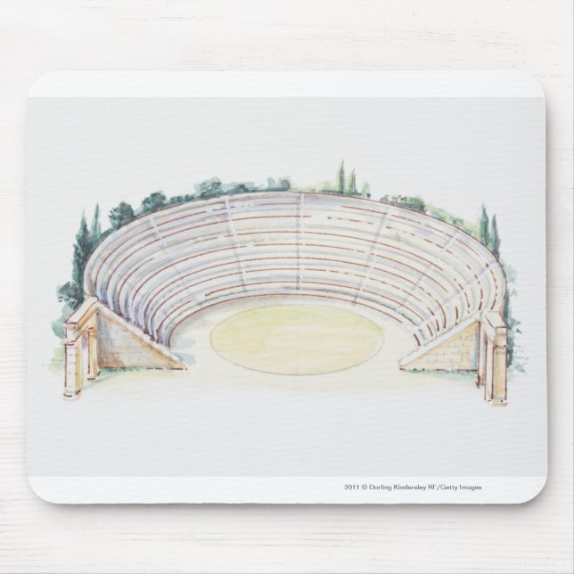 Illustration des römischen Amphitheatre Mousepad (Vorne)