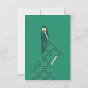 Illustration des roten Lipsticks Dankeskarte