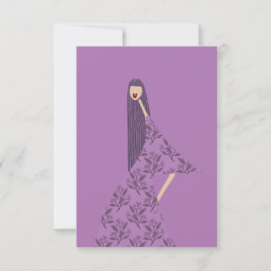 Illustration des roten Lipsticks Dankeskarte