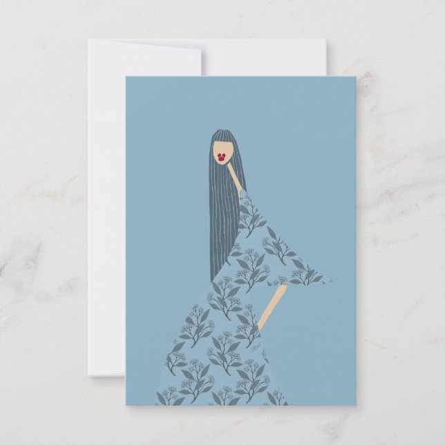 Illustration des roten Lipsticks Dankeskarte (Vorderseite)