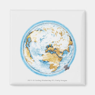 Illustration des Satelliten die Erde in Umlauf Magnet