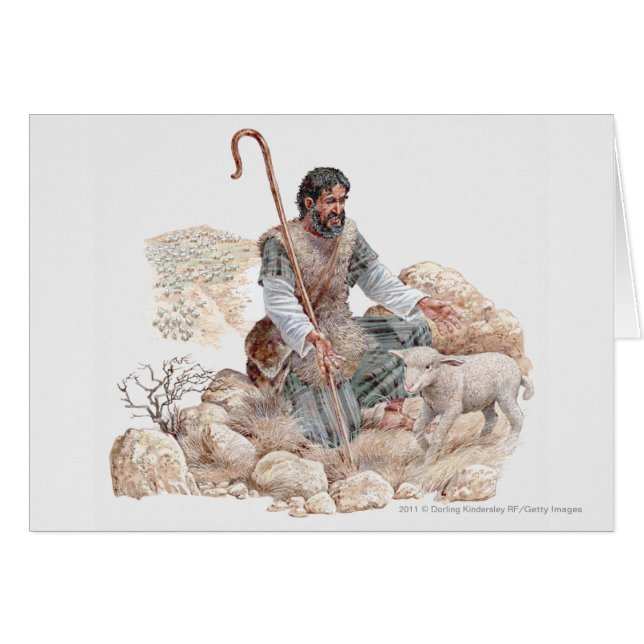 Illustration des Schäfers seine verlorenen Schafe (Vorderseite (Horizontal))