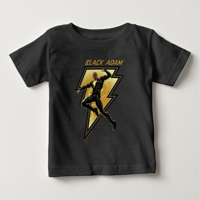 Illustration des schwarzen Adam-Blitzzeichens Baby T-shirt (Vorderseite)