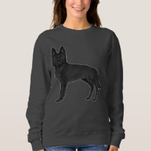 Illustration des Schwarzen Schäfers Cartoon Dog