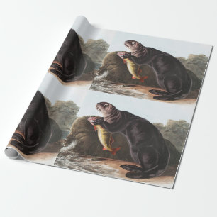 Illustration des Seeotters (Enhydra marina) Geschenkpapier