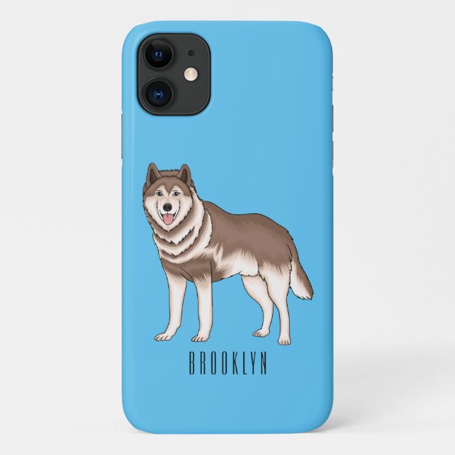 Illustration des sibirischen Husky-Cartoon Case-Mate iPhone Hülle (Rückseite)
