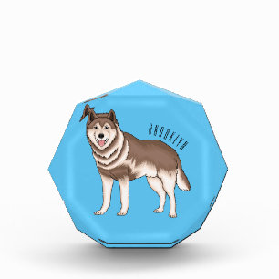 Illustration des sibirischen Husky-Cartoon Fotoblock