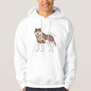 Illustration des sibirischen Husky-Cartoon Hoodie