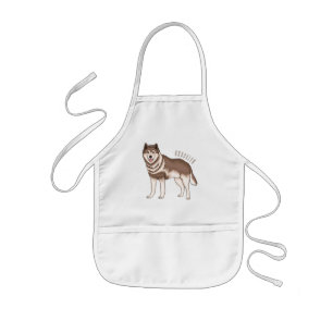 Illustration des sibirischen Husky-Cartoon Kinderschürze