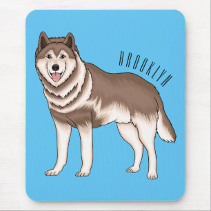 Illustration des sibirischen Husky-Cartoon Mousepad