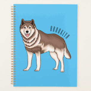 Illustration des sibirischen Husky-Cartoon Planer