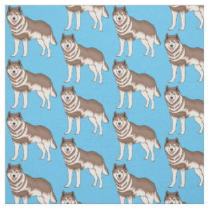 Illustration des sibirischen Husky-Cartoon Stoff
