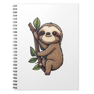 Illustration des Sloth Cartoon Notizblock
