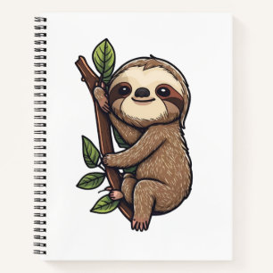 Illustration des Sloth Cartoon Notizbuch