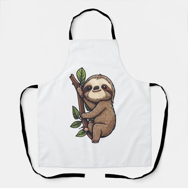 Illustration des Sloth Cartoon Schürze (Vorderseite)