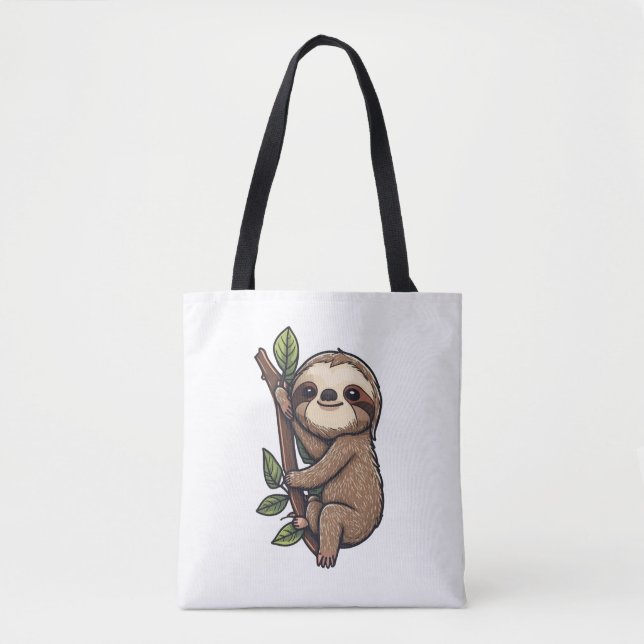 Illustration des Sloth Cartoon Tasche (Vorderseite)