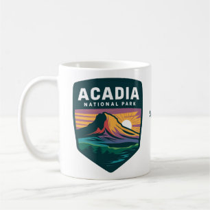 Illustration des Sonnenuntergangs-Abzeichens des A Kaffeetasse