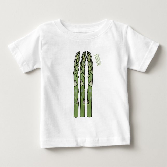 Illustration des Sparagus-Cartoon Baby T-shirt (Vorderseite)