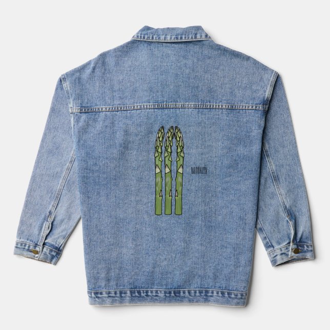 Illustration des Sparagus-Cartoon Jeansjacke (Rückseite)