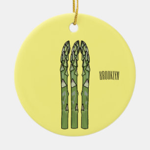 Illustration des Sparagus-Cartoon Keramik Ornament