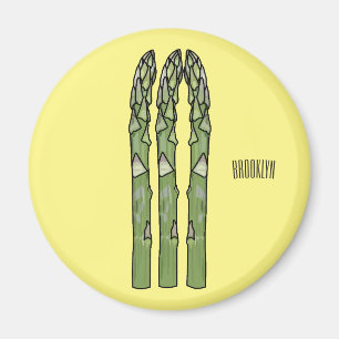 Illustration des Sparagus-Cartoon Magnet