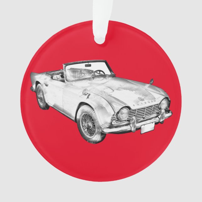 Illustration des Sport-Autos Triumphs Tr4 Ornament (Vorderseite)