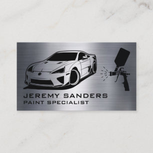 Illustration des Sportwagens   Auto Paint Spray Visitenkarte