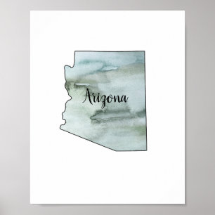 Illustration des Staat Arizona Poster