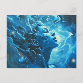 Illustration des Sternzeichens Aquarius Postkarte