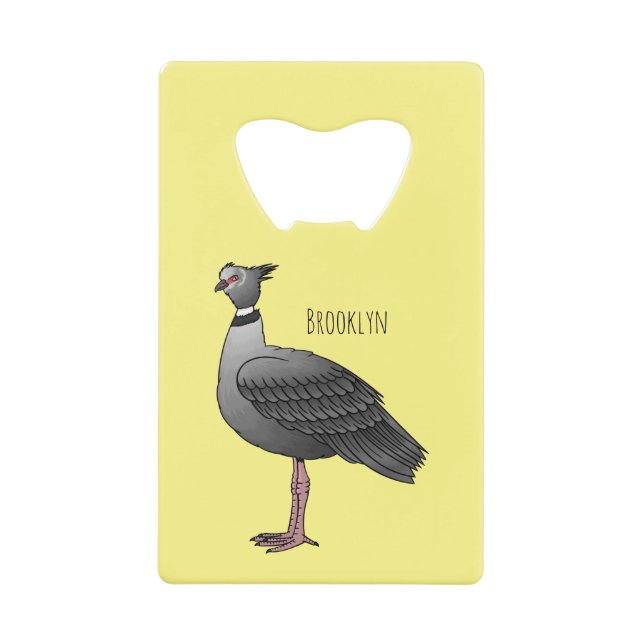 Illustration des südlichen Cartoon der Vogelscheuc Geldbeutel Flaschenöffner (Vorderseite)