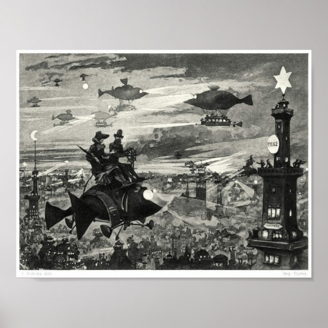 Illustration des surrealistischen Buches Poster (Vorne)