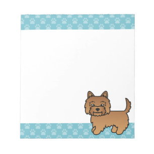 Illustration des süßen Cartoon-Hundes Red Cairn Te Notizblock