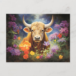 Illustration des Taurus Zodiac-Zeichens Postkarte