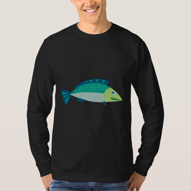 Illustration des Thunfischfangs T-Shirt (Vorderseite)
