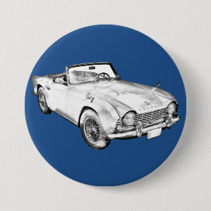 Illustration des Triumph Tr4 Sportwagens Button