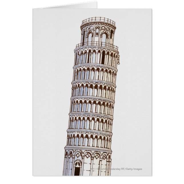 Illustration des Turms von Pisa (Vorne)