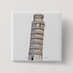 Illustration des Turms von Pisa Button