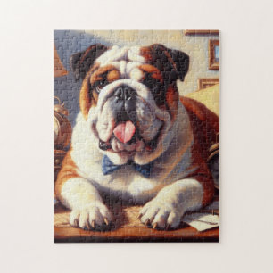 Illustration des Vintagen Englischen Bulldog