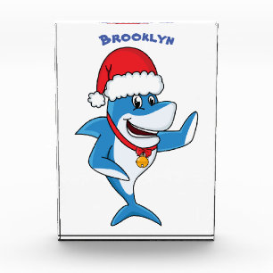 Illustration des Weihnachtshais-Cartoon Fotoblock