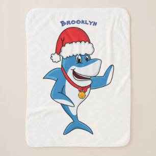 Illustration des Weihnachtshais-Cartoon Sherpadecke