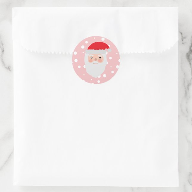 Illustration des Weihnachtsmalers Runder Aufkleber (Tasche)