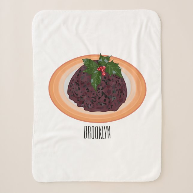 Illustration des Weihnachtspudding-Cartoon Sherpadecke (Vorderseite)