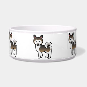 Illustration des weißen Alaskan Malamute Dog Napf