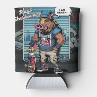 Illustration Design künstlerisches Skateboarden wi Dosenkühler