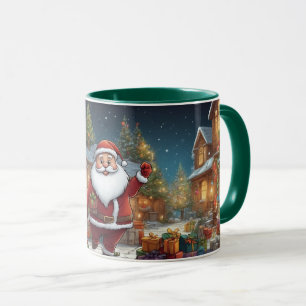 Illustration Dessin de Noël Santa Clause Mug