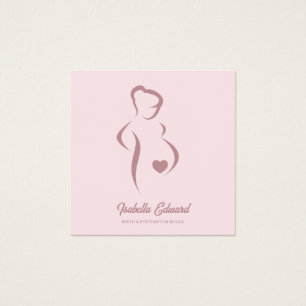 Illustration d'identité de doula de maternité rose